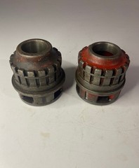 NINE (9) RIDGID 12R Die-Head Pipe Threaders 1/2&Prime; 1&Prime; 1-1/4&Prime; 1-1/2&Prime; 2&Prime; OLD STYLE