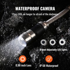 7&Prime; 30m/100ft Sewer Camera Pipe Inspection Camera 1000TVL 512Hz Locator