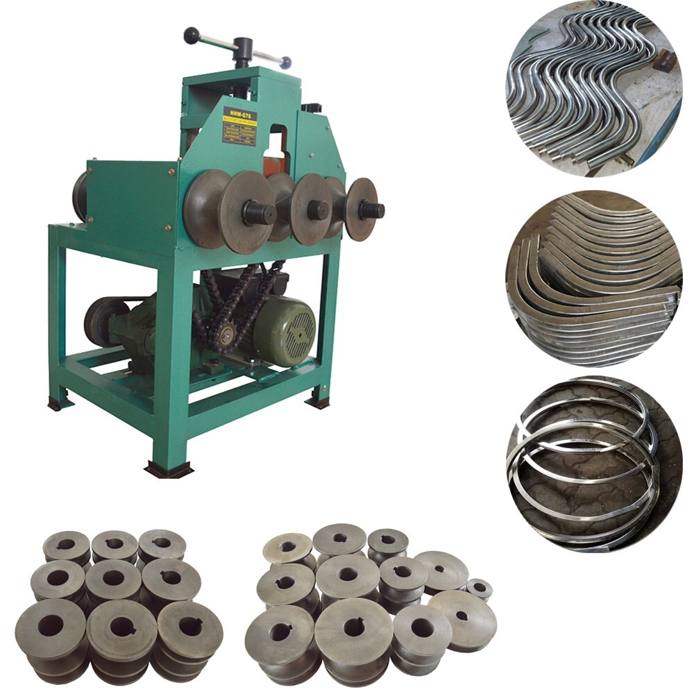 110V Electric Square/Round Tube Bending Machine Pipe Bender with 2 Sets of Molds