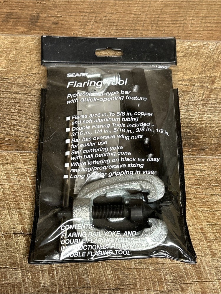 Sears Craftsman Used Automotive Flaring Tool 51255 Bar Yoke Double Flaring Tool
