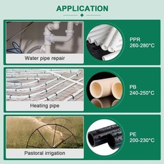 Plastic Pipe Welder Tool, 110V for PE PPR PVC, 0.79/0.98/1.26&rdquo; Die, Digital Dis