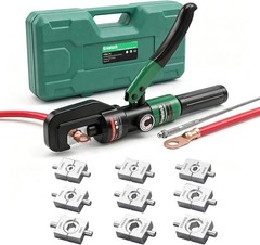 11 Pairs Hydraulic Crimper Dies Set for YQK-70, US Standard 12 AWG to 4/0 AWG, H