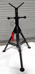 Folding V-Head Pipe Stand 12"/2000Lb Cap 27-41" Adjustable Height