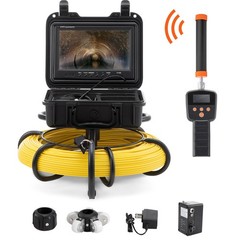 Sewer Camera 512Hz Locator 300ft Pipe Inspection Tool 9in LCD DVR LED