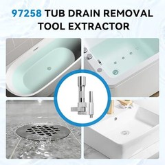 Tub Drain Removal Tool 3/8 Drive Extractor Rusted Stuck Broken Drain Remover