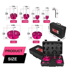 6 Piece Plastic Pipe Fitting Reamer Kit 0.75 1 1.5 2 3 4 Inch Drill Tool Set