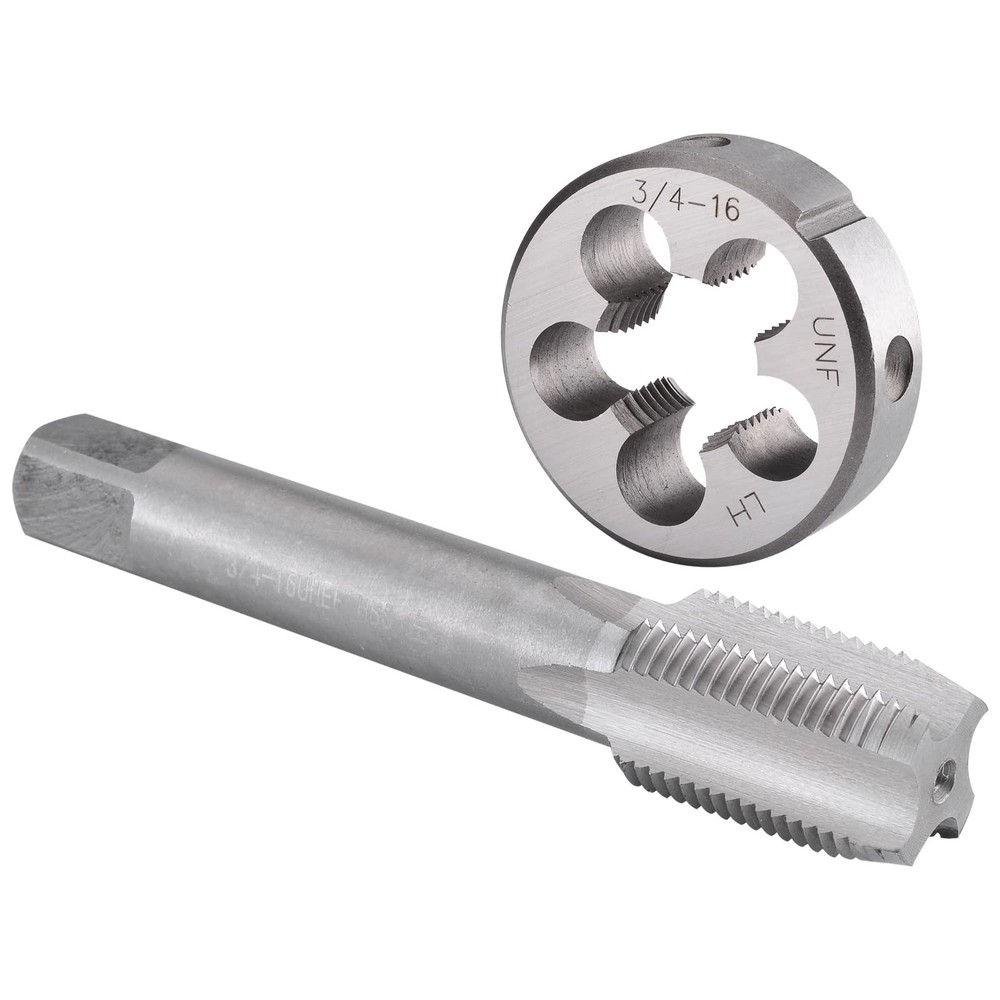 Burkit 3/4-16 UNF Tap and Die Set Left Hand, 3/4 x 16 UNF Machine Thread Tap and