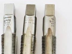 Lot of 3 Pipe Tap 1/2&Prime;-14 NPT Right Hand Threads Threadit TRW USA HSS