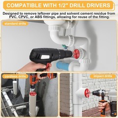 Versatile 9-Piece Pipe Reamer Kit for PVC/CPVC/ABS with High-Temperature Blades