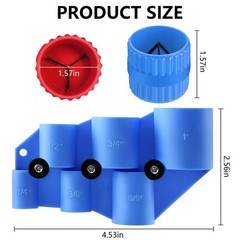 Pipe Deburring Tool Kit, 1/4&Prime; to 1&Prime; Depth Gauge, 1/8&rdquo; 1-5/8&rdquo; Inner&hellip;