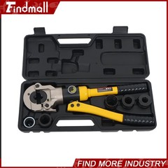 Findmall 8Mt Hydraulic Clamp Copper Tube Crimper with 4 Dies (16mm-32mm)