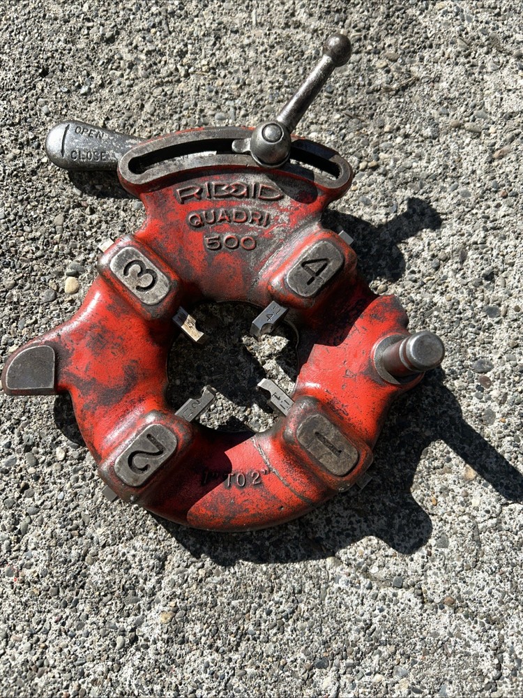 Ridgid Quadri 500 die head 1-2&Prime; with 1-2&Prime; NPT cutting teeth