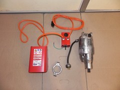 RIDGID 535 early style Motor W foot switch, FOR/REV switch, complete recondition