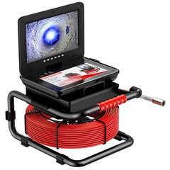 50M Sewer Drain Pipe Inspection Camera with 512hz Locator Self Leveling 10inch