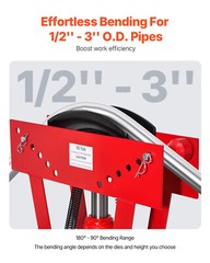Hydraulic Pipe Bender 16 Ton Manual Pipe Bending Tool with 8 Dies