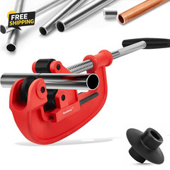 Heavy Duty 1-3&Prime; Pipe Cutter Tool w/ Extra Blade for Steel Iron Galvanized Pipe
