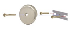 Gold-Hao-the-bathroom Tip-Toe Bathtub Drain Kit &ndash; with 1 Hole Brushed Nickel