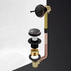 Oil Rubbed Bronze Bathtub Drain Tip-Toe Tub Trim Universal,