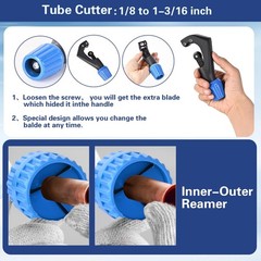 Eccentric Flaring Tool Kit 45&deg; Single Flare Tool for 1/4 to 3/4 Inch Metric