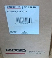 NEW Ridgid 59245 A-17-A Adapter with 5/16in x 25ft Cable Bulb Auger