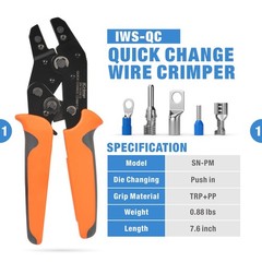 iCrimp Quick Change Ratcheting Crimper Tool Kit, Automotive Service Kit, for &hellip;