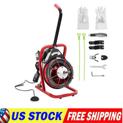 Drain Cleaner Machine,75FT_1/2in,Automatic Electric Drain Auger for 1to4 in Pipe