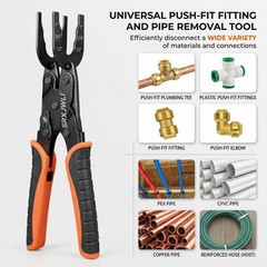 Pex Removal Tool &ndash; Push-In Clamp Pliers for Quick Disconnect of Rubber Hoses