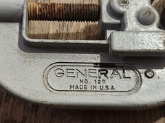 General Tools No. 120 Tubing & Conduit Pipe Cutter MADE IN USA.