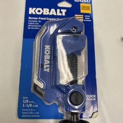 Kobalt Screw-Feed Copper Pipe Cutter Tool &ndash; Cuts 1/8&rdquo; to 1-1/8&rdquo; OD Tubing