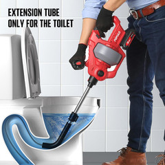 20V Cordless Electric Drain Snake, 25Ft Replaceable Cable with 2.0Ah Battery, Ex