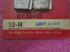 Ridgid 38015 12-R 1/2&Prime; NPT Left Hand Alloy Pipe Threading Dies Set of 4