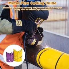 Pipe Cutting Guide Kit &ndash; Metal Saddle Templates for 3.5&Prime; & 4.5&Prime; Pipes, 22.5&deg; 45&deg;