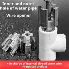 Integrated Internal External Pipe ThreadingTool PVC Pipe Threader Kit 2pc/set