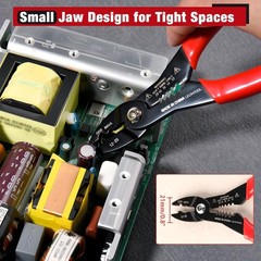 Compact 7&Prime; Electricians Pliers &ndash; 4-in-1 Wire Stripper, Crimper, Cutter, Gripper