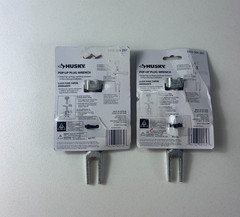 Lot of 2 Husky Pop-Up Plug Wrench Dual End Plumbing Tool Sink Drain Install NEW