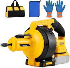 Cordless Drain Snake Auger Compatible with DEWALT 20V Battery, 610 RPM Electric