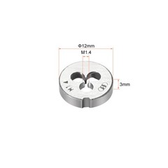 M1.4 x 0.3 Metric Round Die Machine Thread Threading Die 12mm OD Alloy Steel