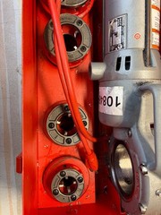 RIDGID 700 T2 PIPE THREADER w/ Heads and Dies Set Pump Gun and Stand BUNDLE
