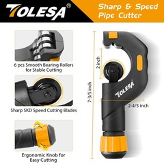 Pipe Cutter Tool 3/16-2 Inch(5-50mm) Heavy Duty Metal Pipe Cutter With Deburring