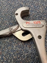 Ridgid PC-1375 plastic pipe & tubing cutter, used, good condition