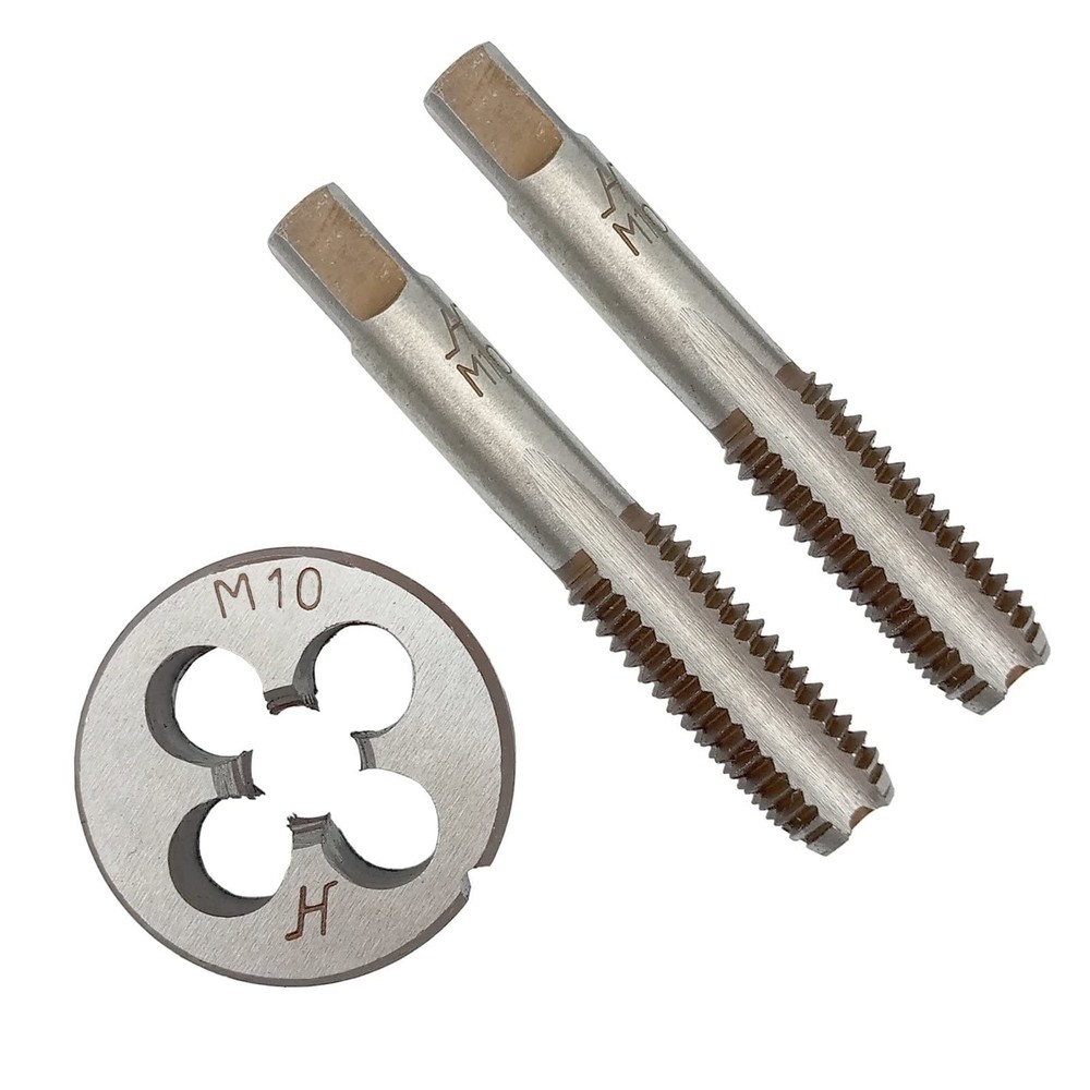 Metric Hand Tap and Die Set, M10 x 1.5 Thread Tap and Round Die, 2 Right Hand&hellip;