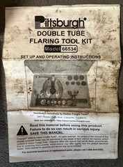 Pittsburgh 9 Pcs Double Flaring Tool Kit Item# 66534 Size 3/16-5/8