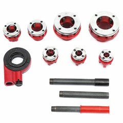 BSPT Manual Pipe Threader 3/8&Prime; to 2&Prime; 7 Dies Set Threading Tool Ratchet w/ Handle