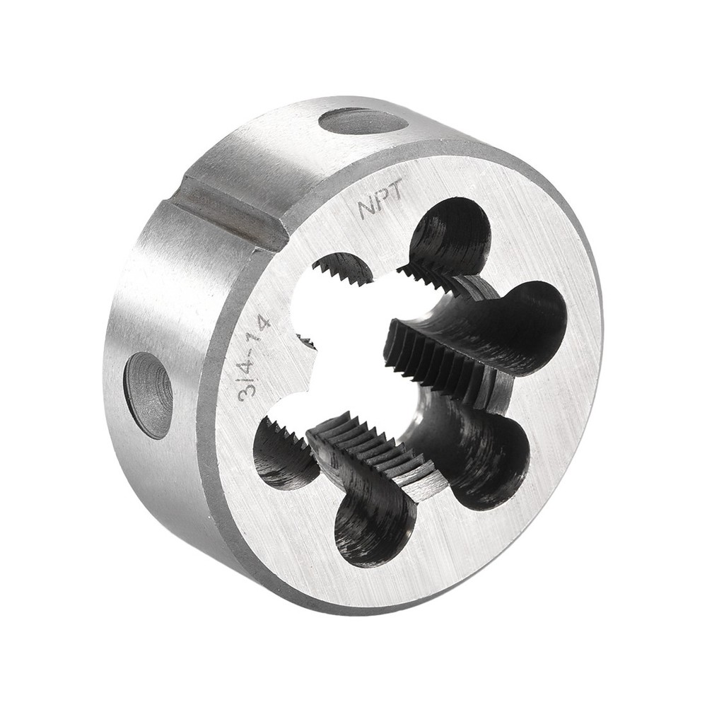 3/4-14 NPT Round Dies Machine Thread Threading Dies 2.2&Prime; OD High Speed Steel