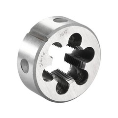 3/4-14 NPT Round Dies Machine Thread Threading Dies 2.2&Prime; OD High Speed Steel