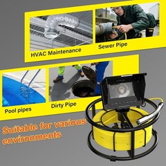 ESANHAO Sewer Camera 100ft Drain Pipe Camera Plumbing Snake
