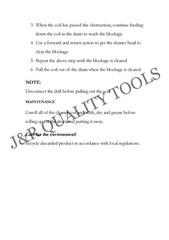 HAND CRANK OR DRILL OPERATED POWERED PLUMBING DRAIN CLEANER SNAKE CABLE TOOL