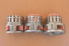3 Piece NYE No. 12 Pipe threader dies 1-1/4&Prime;, 1-1/2&Prime;, 2&Prime; no chipped teeth