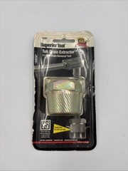 Superior Tool 05255 Steel Gold Plate Finish Tub Drain Extractor 1-1/2 L Sealed