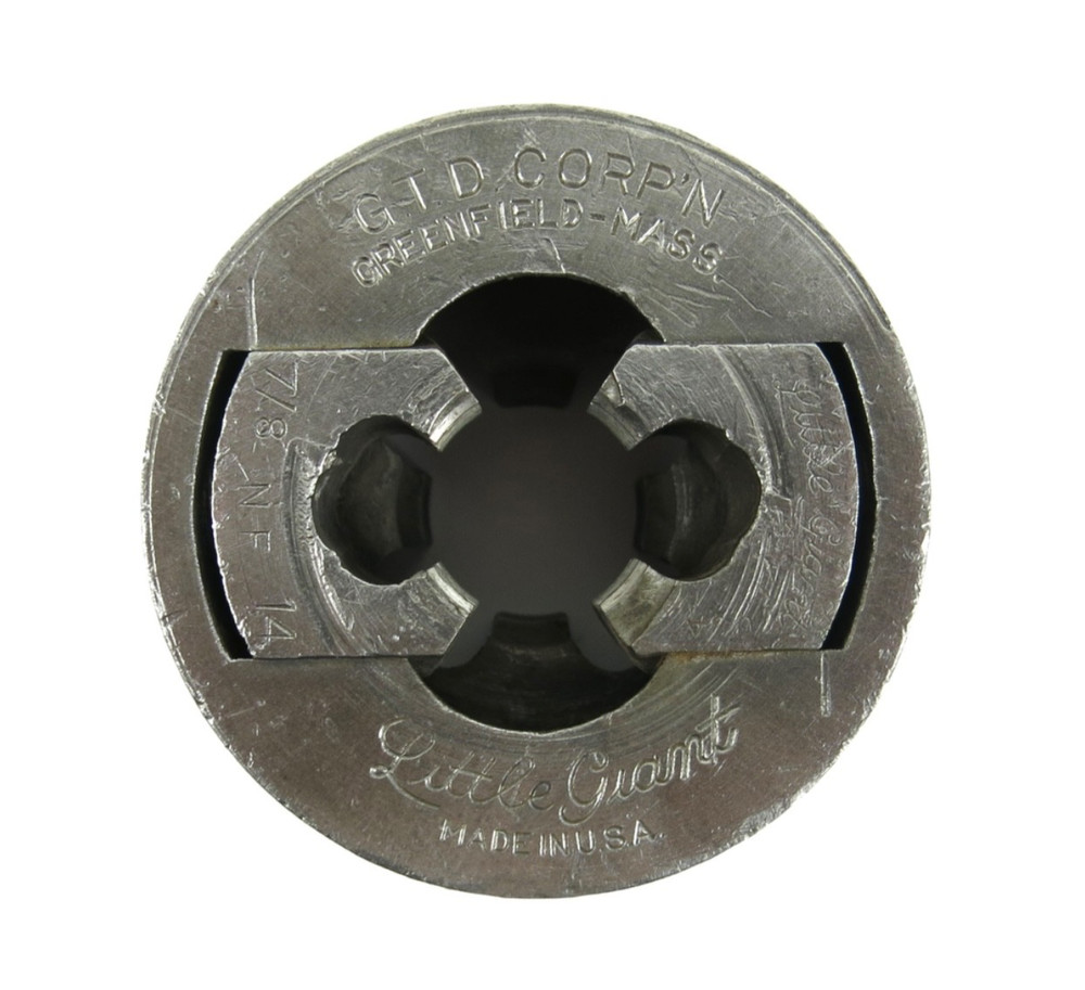 Greenfield Little Giant 7/8&Prime;-14 UNC Bolt Threader Die 2-11/16&Prime; Dia. (Inv. #2)